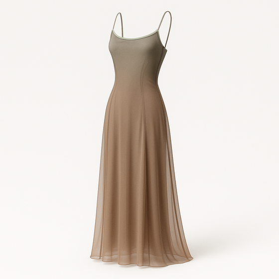 Gradient Mesh Sling Dress