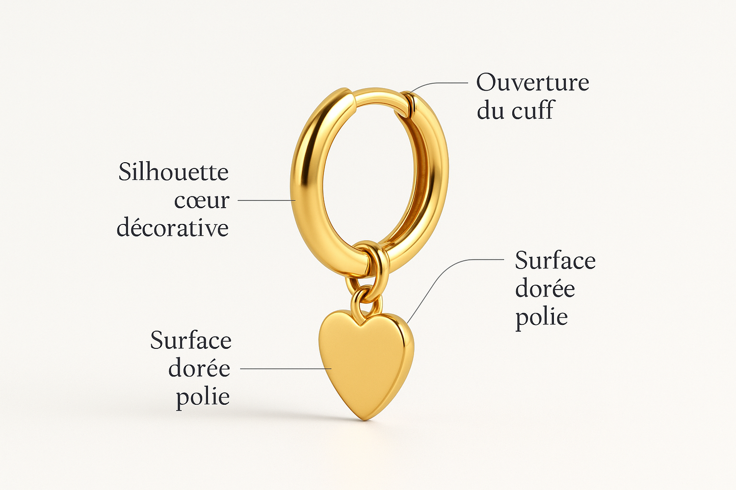 heart shaped 18k gold ear cuffs everyday product for busy day simple errand everyday routine with practical value cleane 6