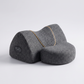 Ergonomic memory foam neck support pillow set in classic gray on a clean studio background