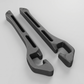Pair of car seat gap filler strips in dark charcoal EVA foam