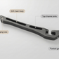 Gap filler parts, EVA foam body, top channel slots, hanging hole, forked gap hook