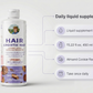 Hair Growth Max liquid supplement format size flavor and daily use callouts