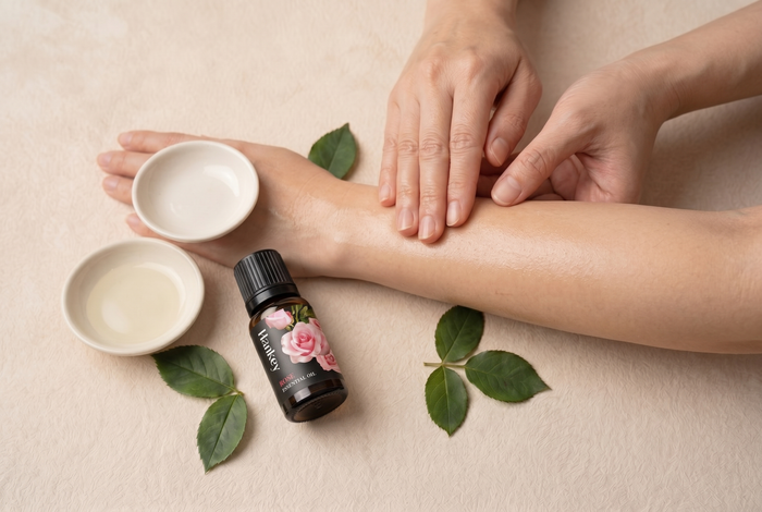 Warm it and massage in