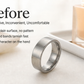 Before, a plain ordinary stainless steel band with no pattern and no character, on a clean premium surface