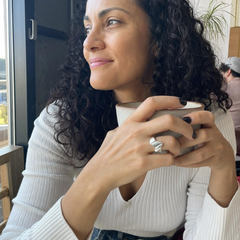 geometric open silver ring customer review photo 4