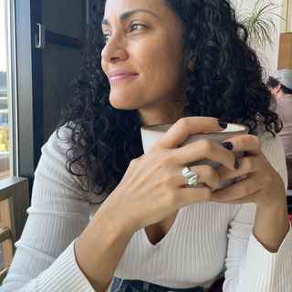 geometric open silver ring customer review photo 4