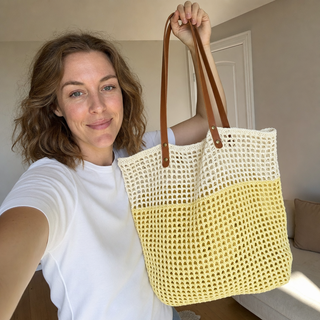 hand-woven cotton beach tote bag customer review photo 2