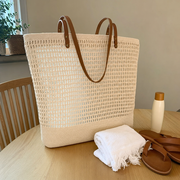 hand-woven cotton beach tote bag customer review photo 4