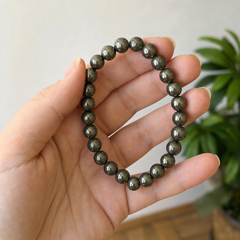 handmade pyrite crystal beaded bracelet customer review photo 3