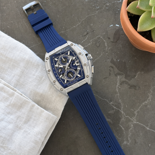 Customer photo of the CRRJU quartz watch on a marble counter