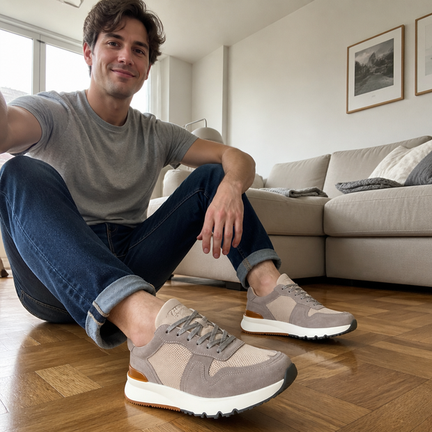 mens leather retro casual shoes customer review photo 1