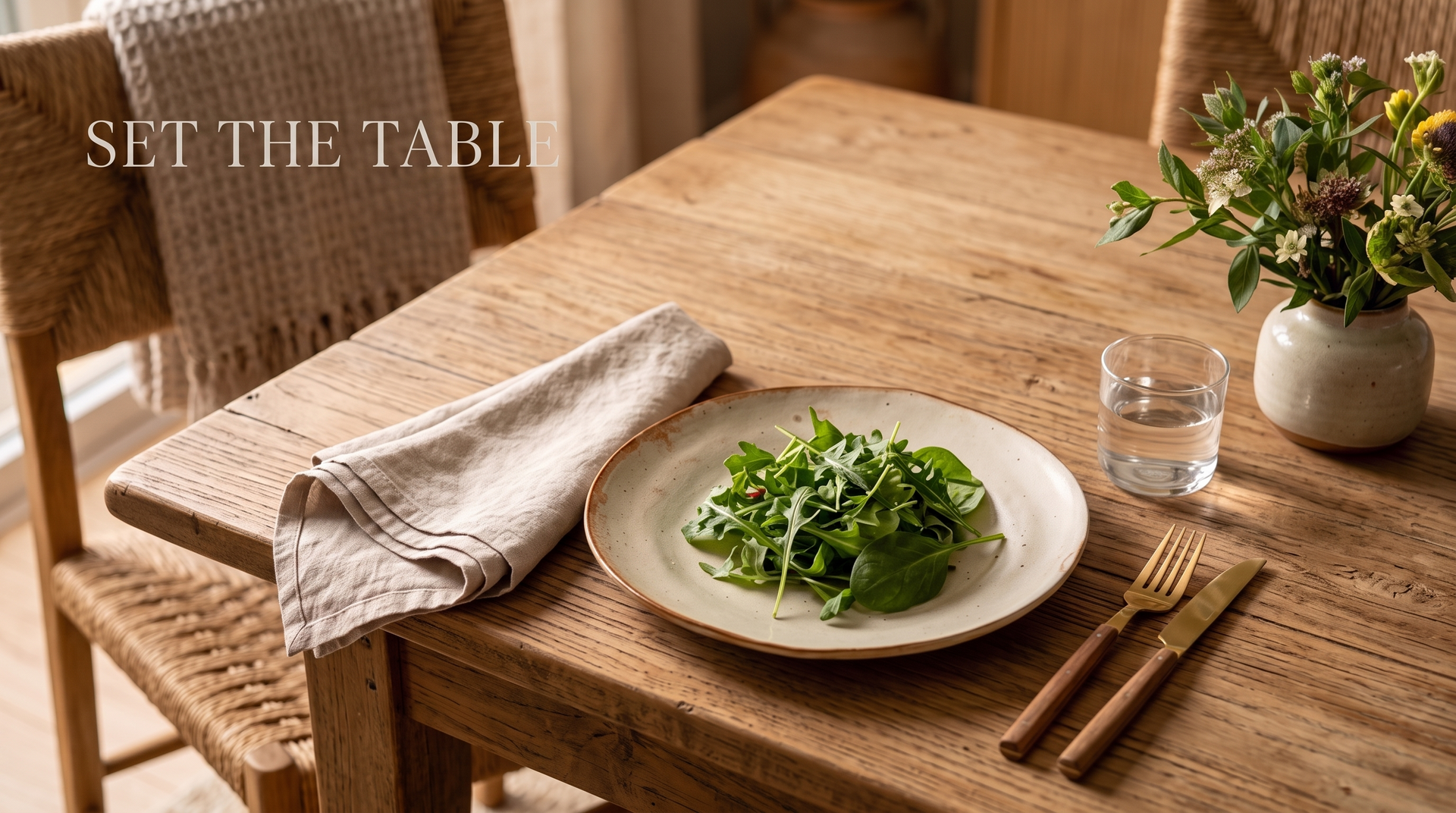 Retro Stoneware Shallow Plate
