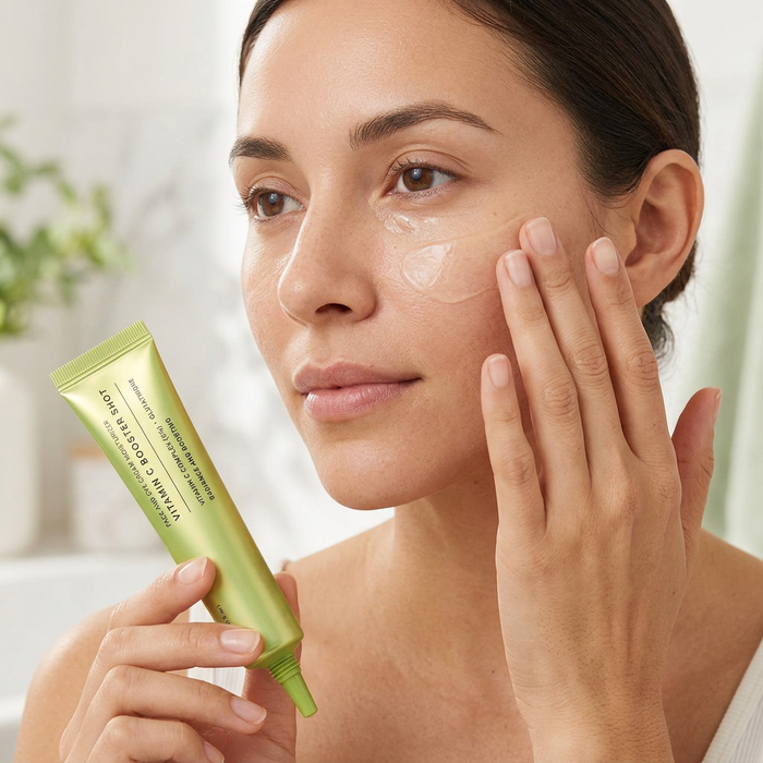 Smooth over face and eyes
