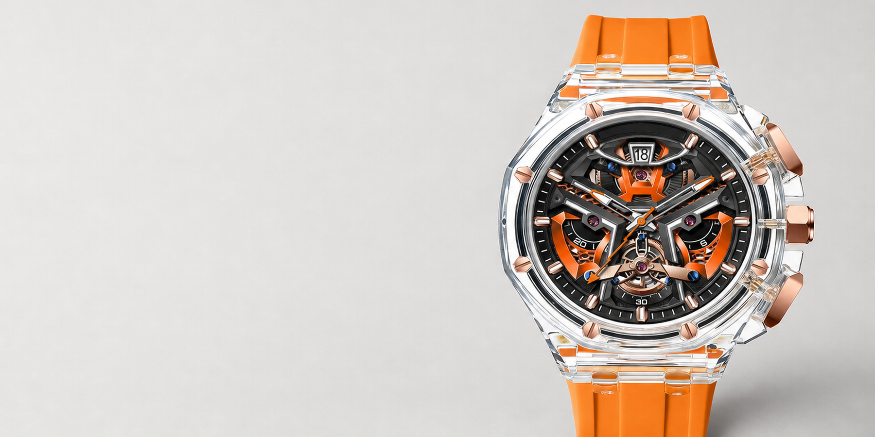 Introducing Men's Hollow Skeleton Sports Watch: