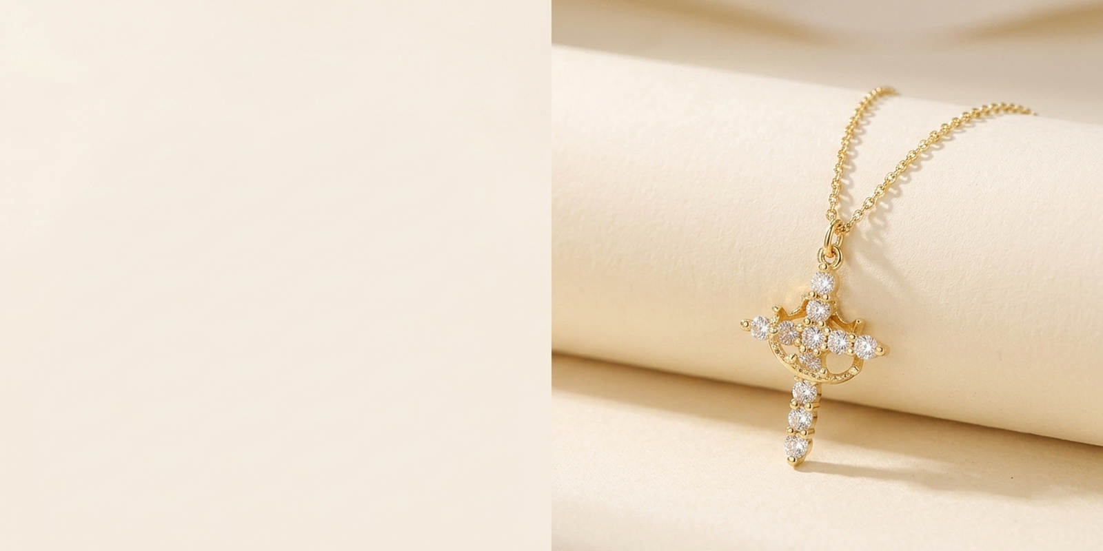Introducing Zircon Cross Pendant Necklace: