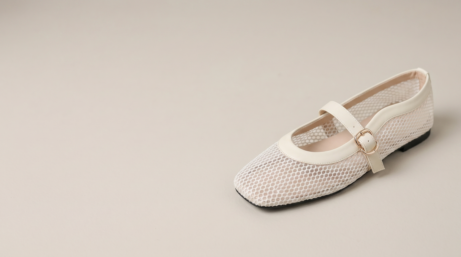 Introducing Breathable Mesh Square Toe Ballet Flats: