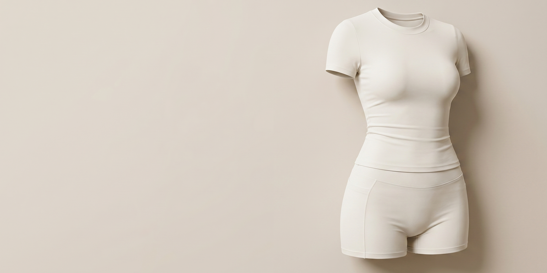 Introducing Slim Cropped Tee And High Waist Short Set: