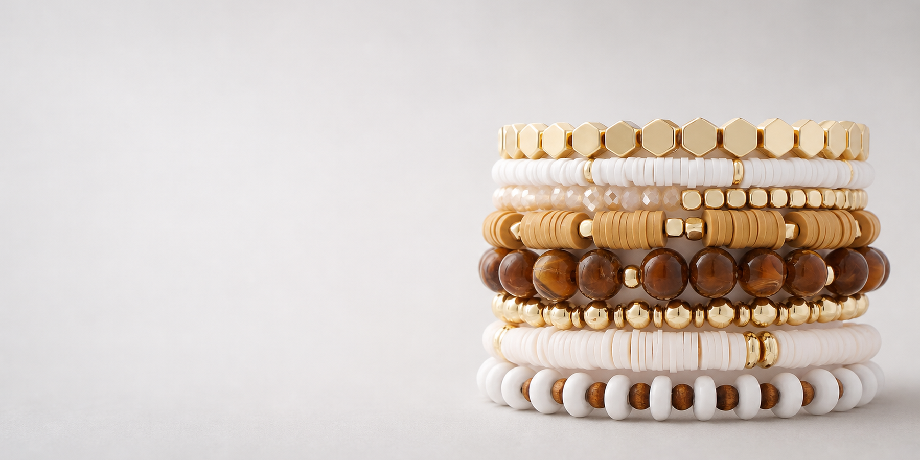 Introducing Stackable Beaded Bracelet Set: