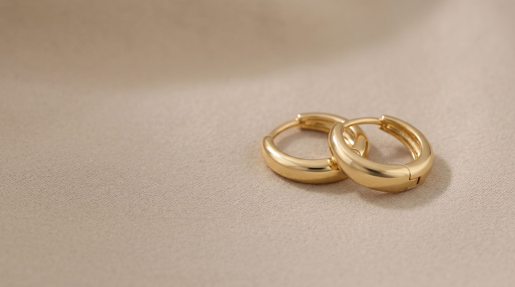 Introducing 18K Gold Plain Hoop Earrings: