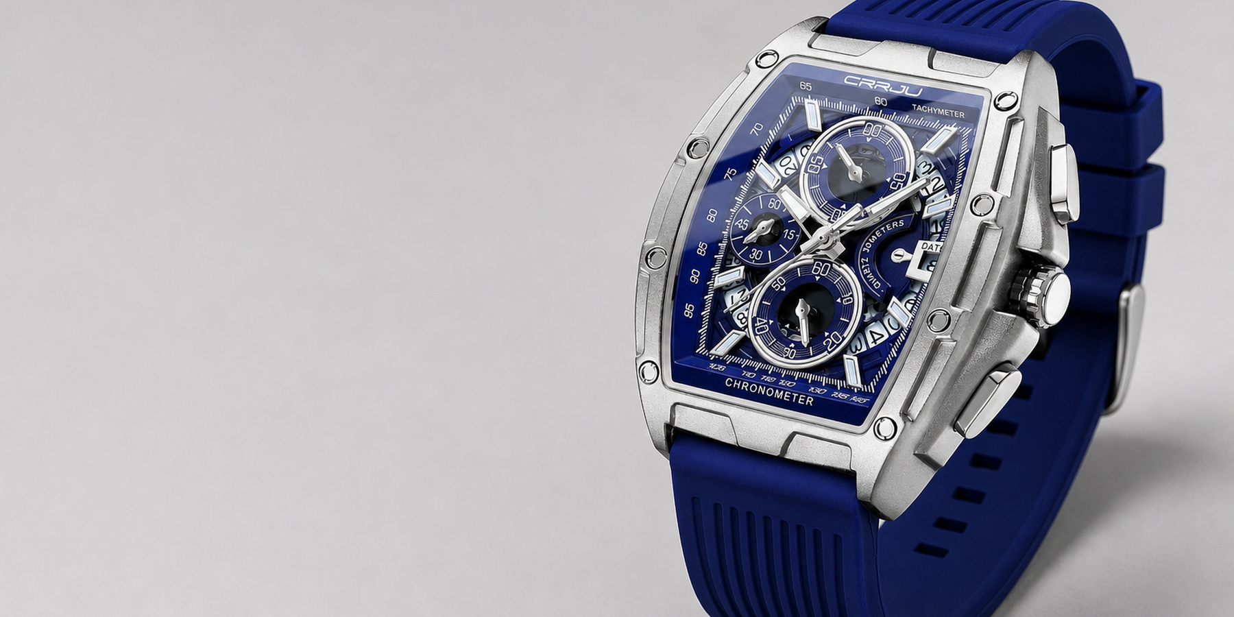 Introducing CRRJU Men's Tonneau Quartz Watch:
