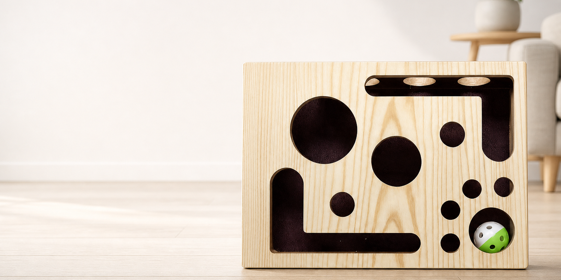 Introducing Wooden Maze Scratch Toy for Cats: