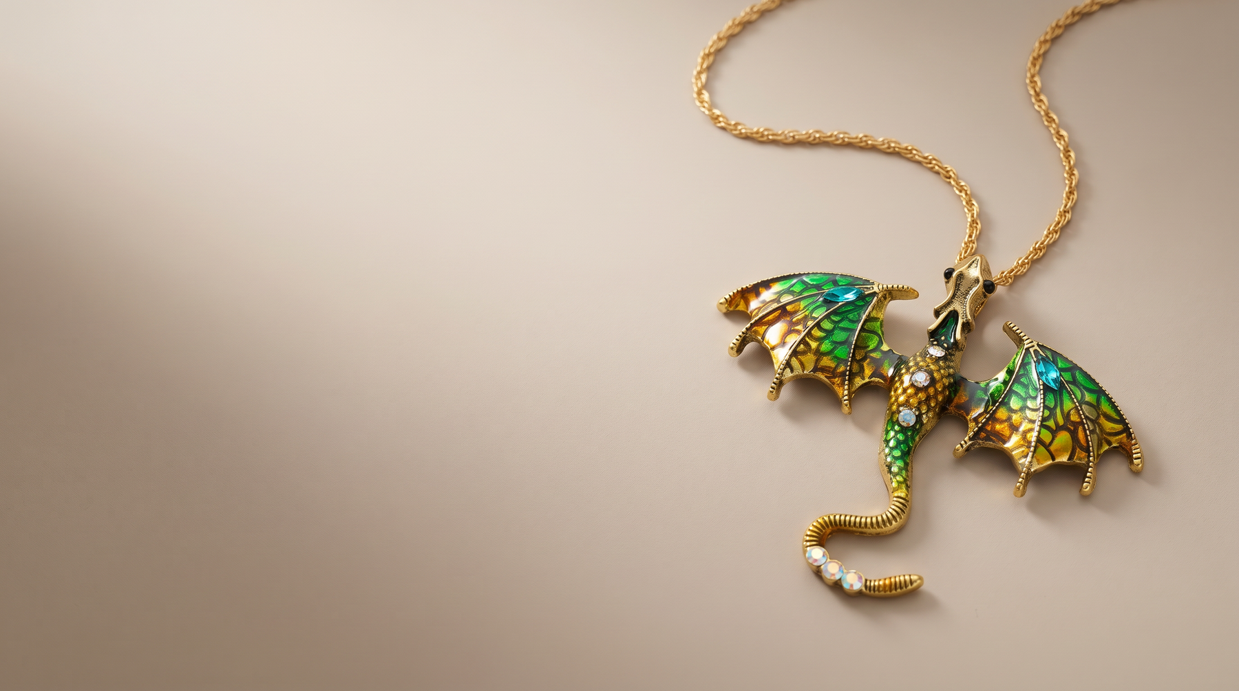 Introducing Retro Dragon Pendant Necklace: