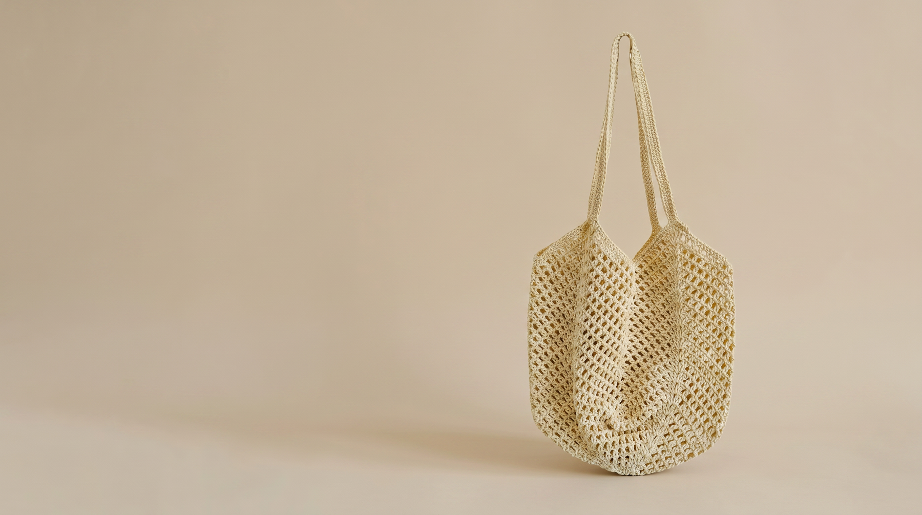 Introducing Handmade Cotton Crochet Tote In Two Natural Tones: