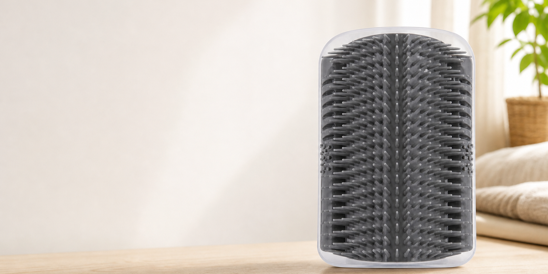 Introducing Cat Corner Self-Grooming Brush & Scratcher: