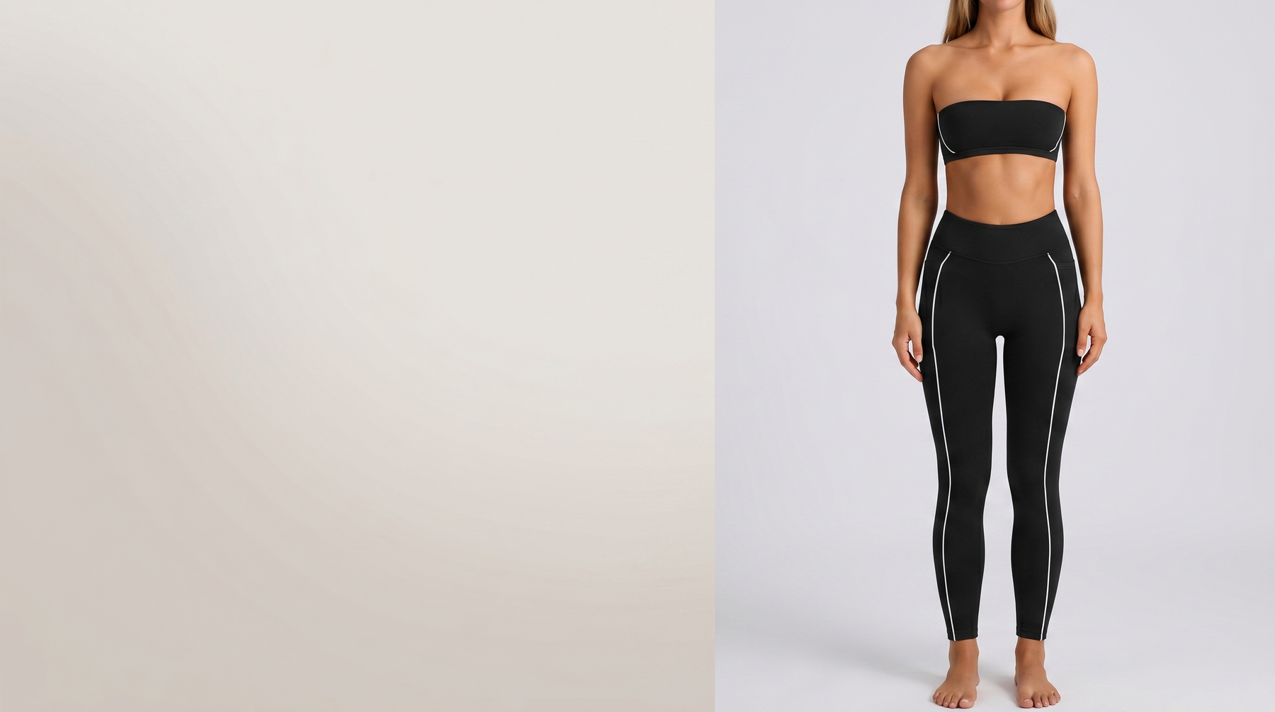 Introducing Women's Tube Top And High Waisted Leggings Set: