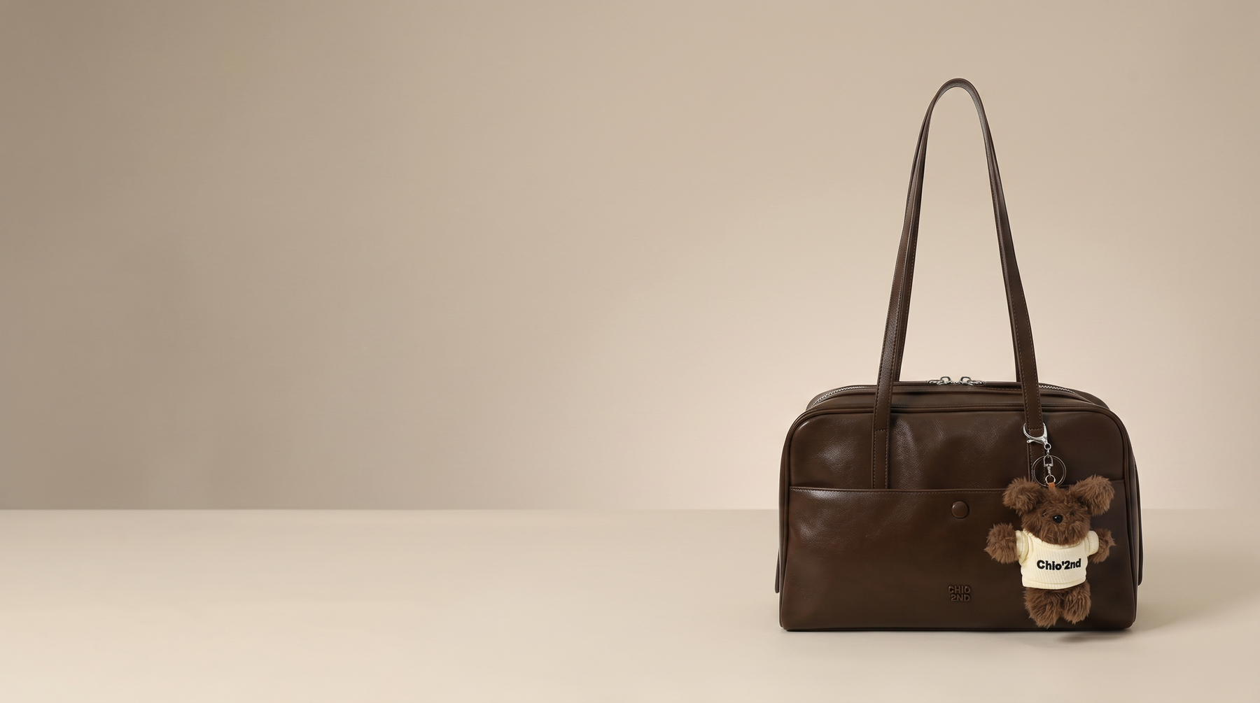 Introducing Smooth Espresso Boston Shoulder Bag With Front Pocket: