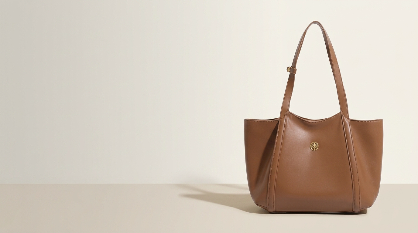 Introducing Smooth Faux Leather Shoulder Tote In Black Or Brown: