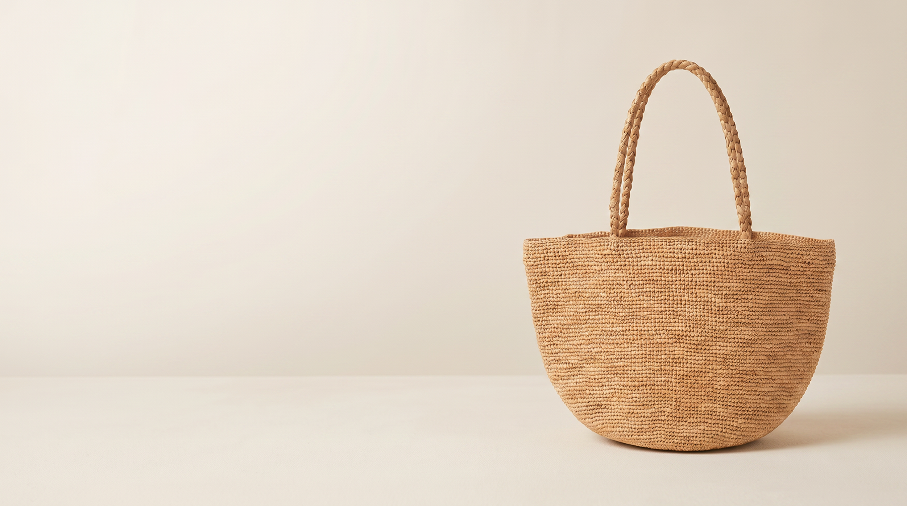 Introducing Handmade Straw Tote With Braided Shoulder Straps: