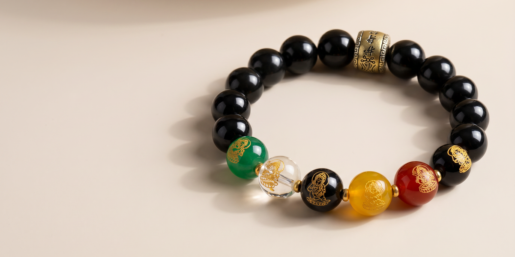 Introducing Five-Way God of Wealth Obsidian Bracelet: