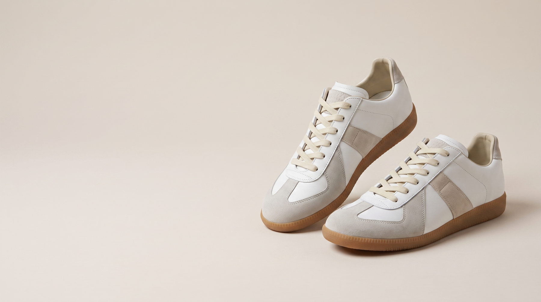 Introducing Genuine Leather And Suede Sneakers On A Flat Gum Sole: