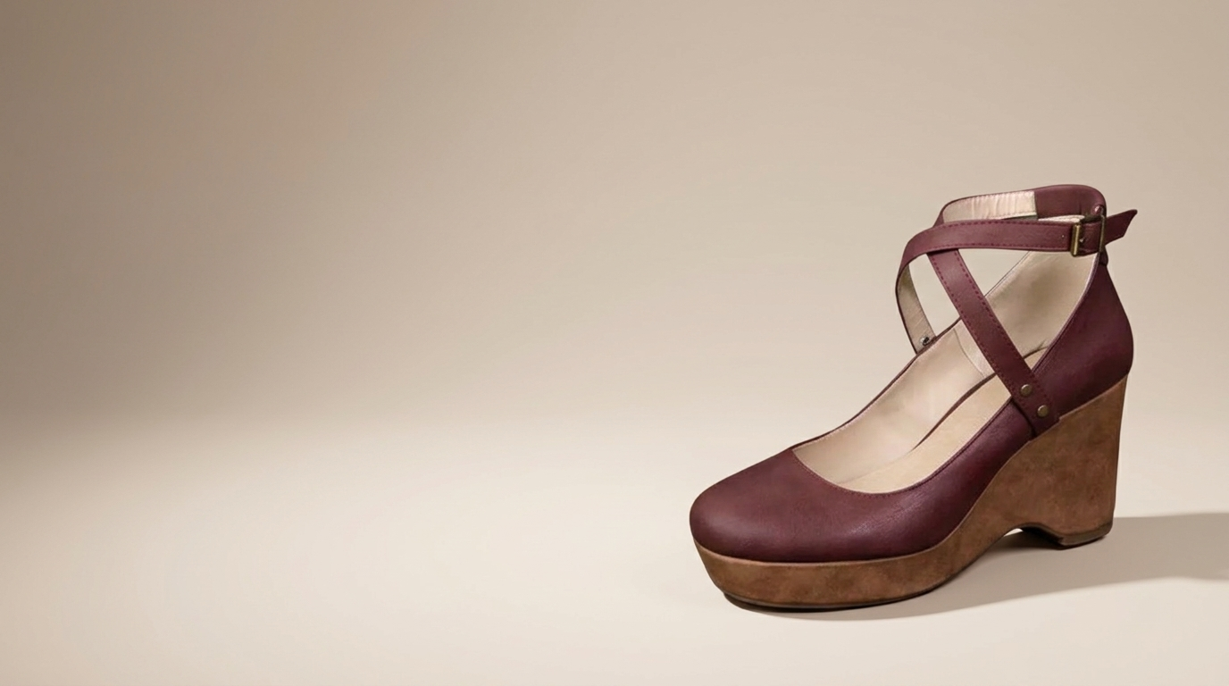 Introducing Closed Toe Heels On A Wood Tone Wedge: