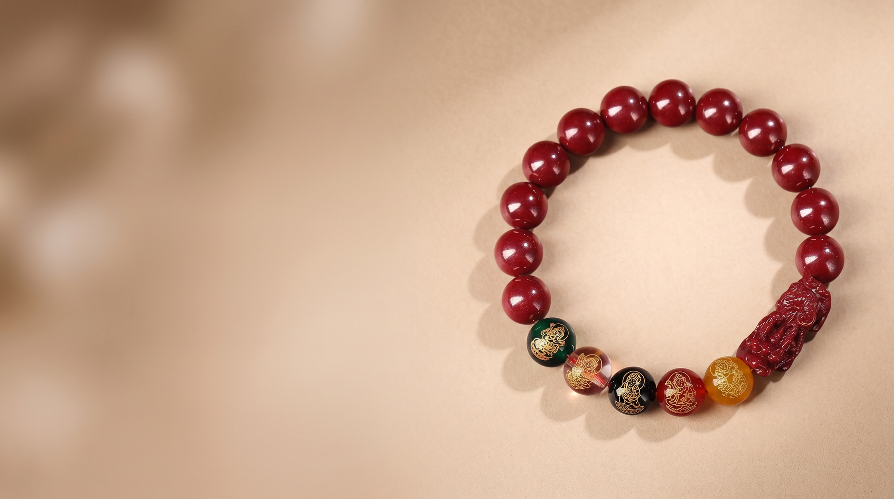 Introducing Cinnabar Five-Way Wealth God Bracelet: