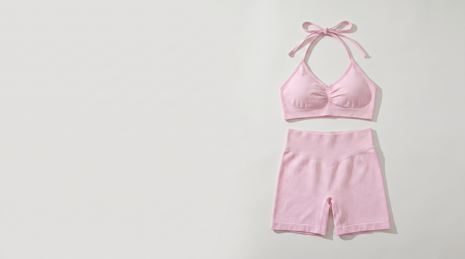 Introducing High Waisted Yoga Sports Bra And Shorts Set: