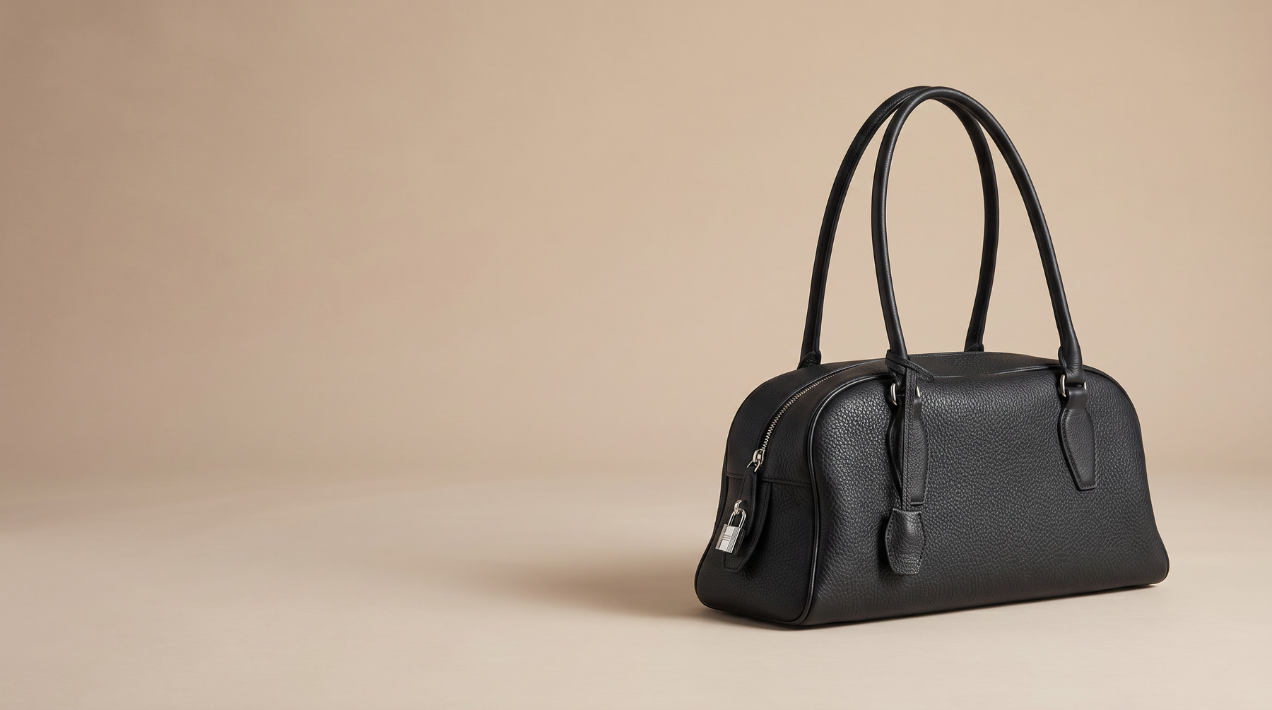 Introducing Structured Leather Handbag In Black Or Dark Brown: