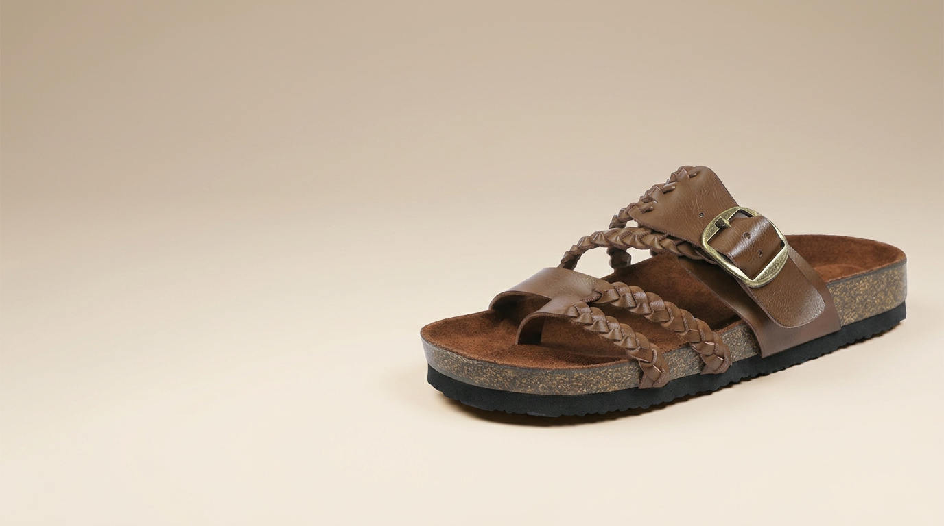 Introducing Adjustable Buckle Braided Toe Post Sandals: