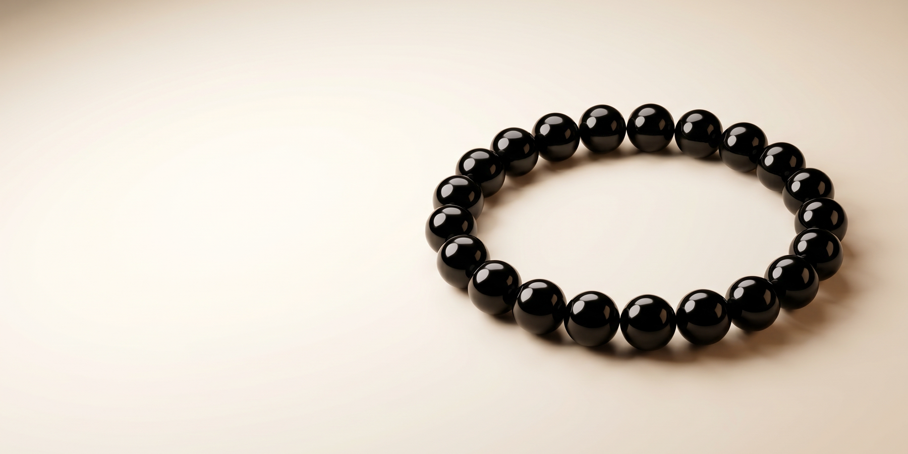 Introducing Black Onyx Beaded Bracelet On A Stretch Cord: