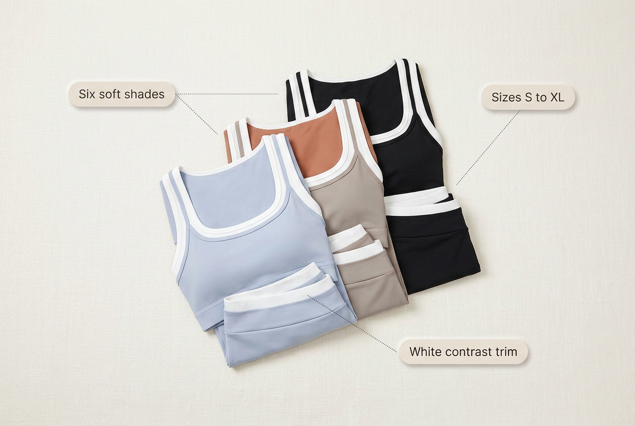 Nude Feel Seamless Yoga Set, Buttery Soft Sports Bra and Athletic Skort - image material benefits infographic