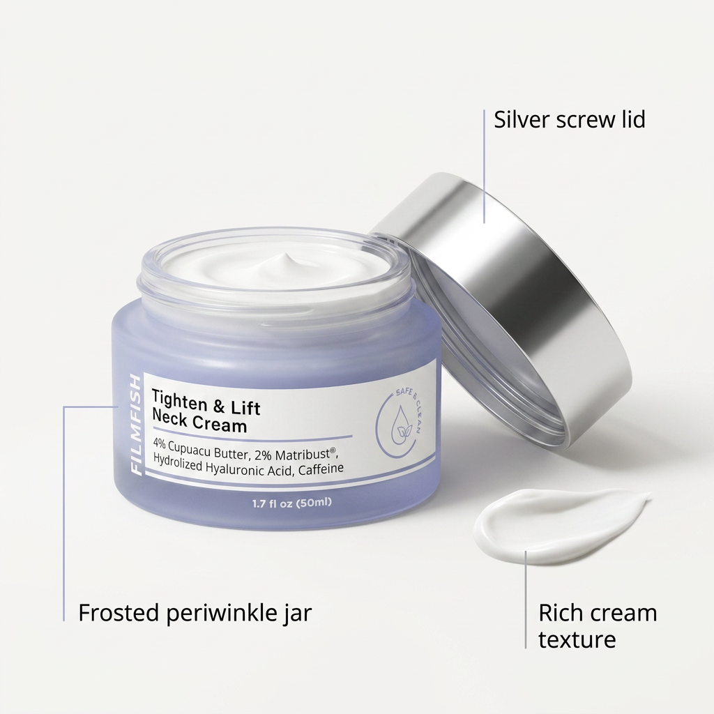 Neck Wrinkle Moisturizing Cream, Hyaluronic Acid, Tighten and Lift - image modular feature breakdown