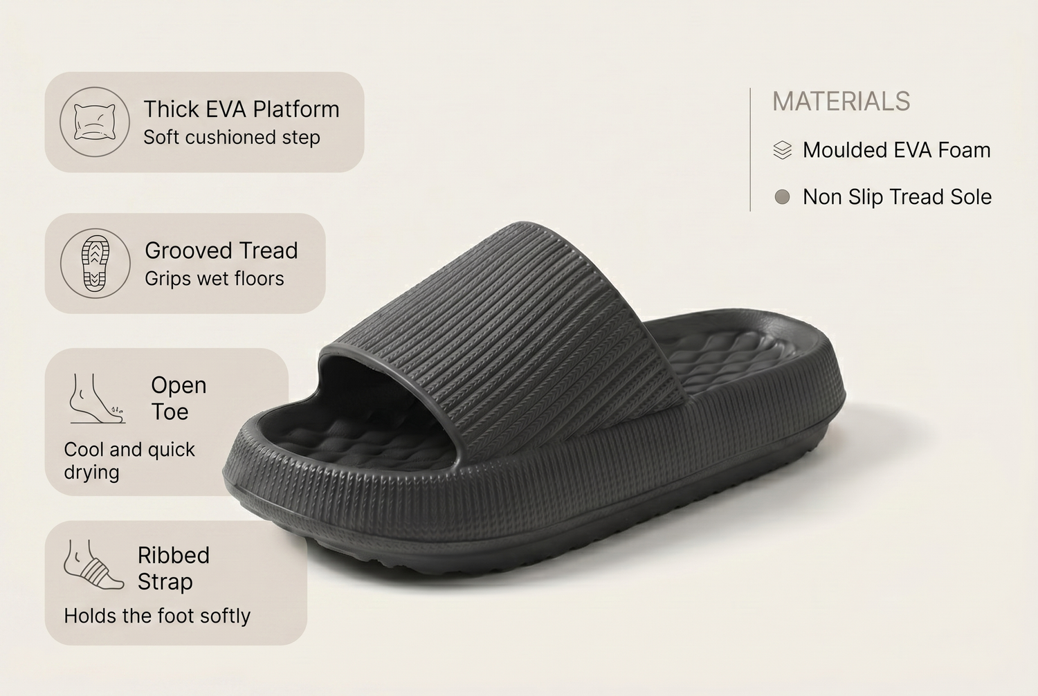 soft-sole-non-slip-home-slippers material benefits infographic