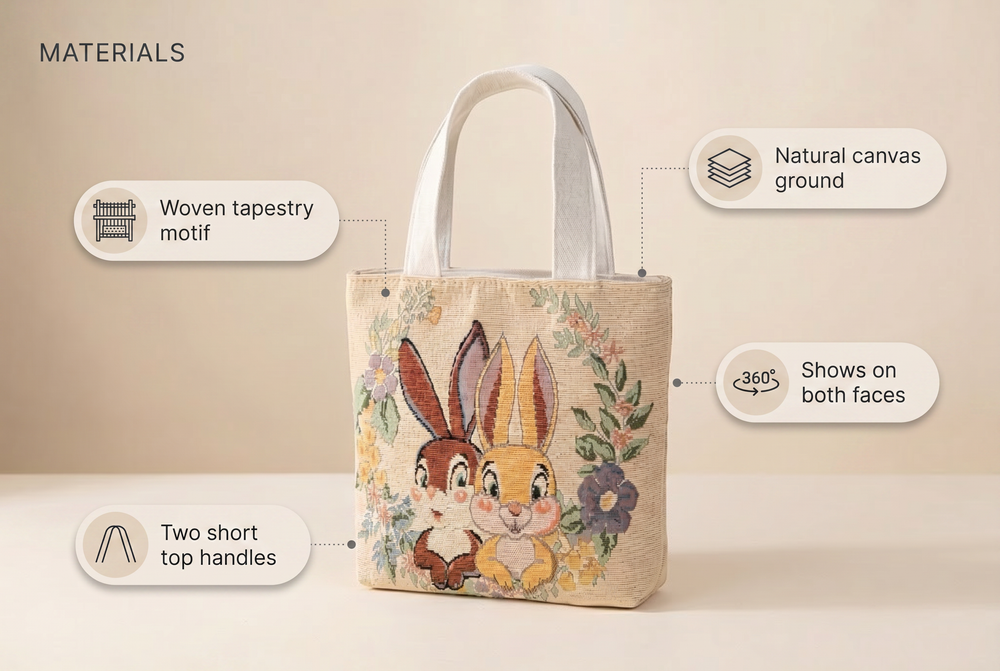 Woven Tote In Daily Use