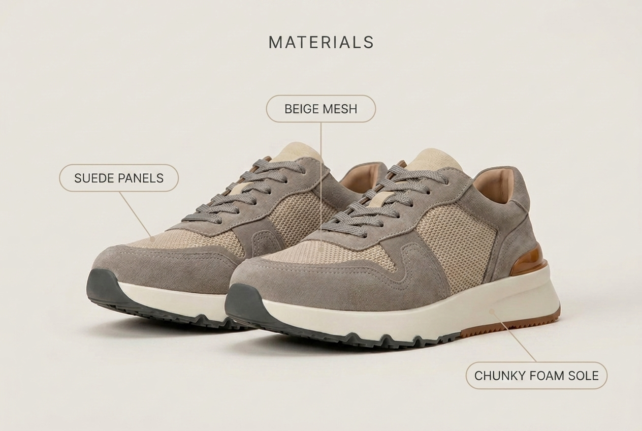 mens-leather-retro-casual-shoes-thick-sole material benefits infographic