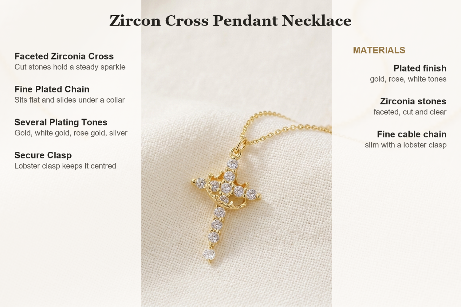 fashion-necklace-everyday-essential material benefits infographic