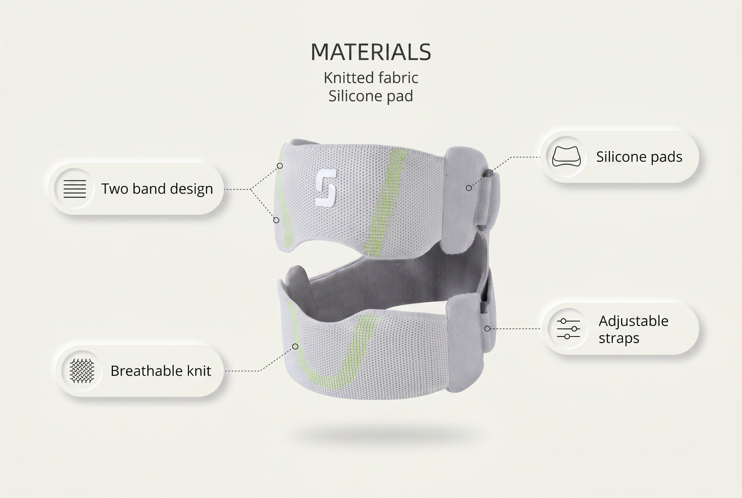 adjustable-sports-knee-pads-fitness material benefits infographic