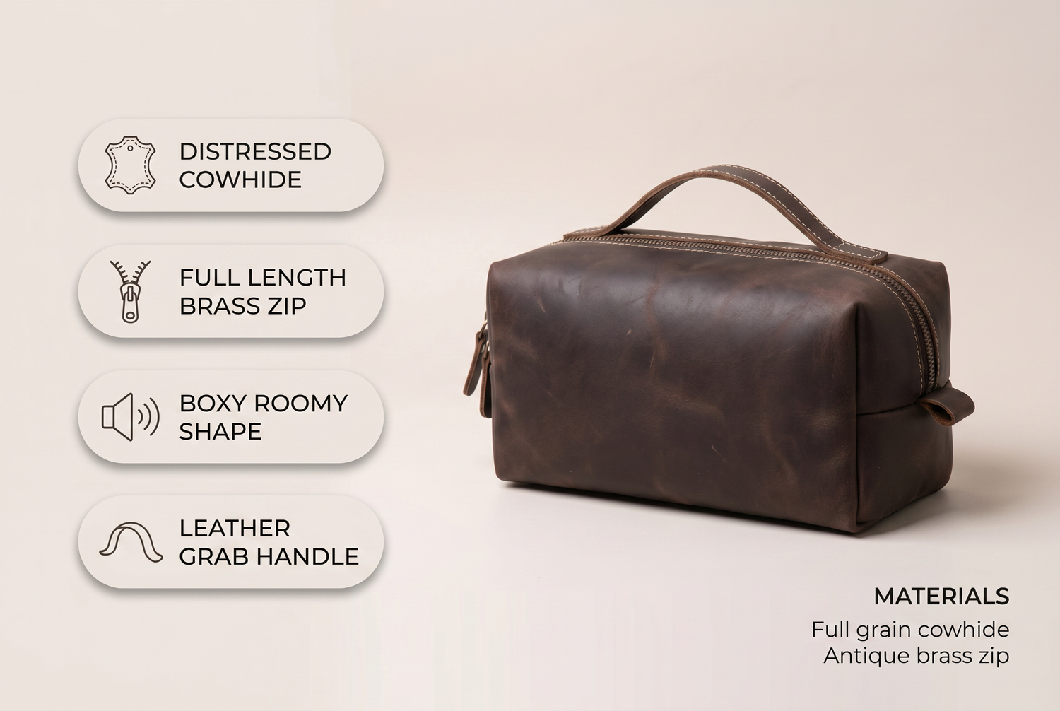 handbag material benefits infographic