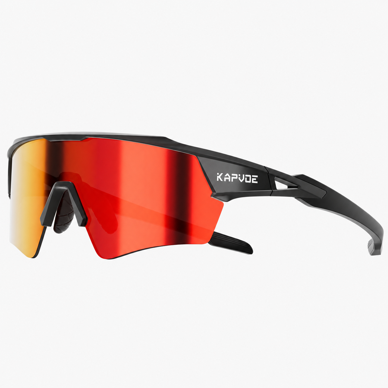 KAPVOE TR90 sports sunglasses front view on cyclist