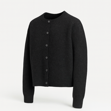 Cropped Button Knit Cardigan
